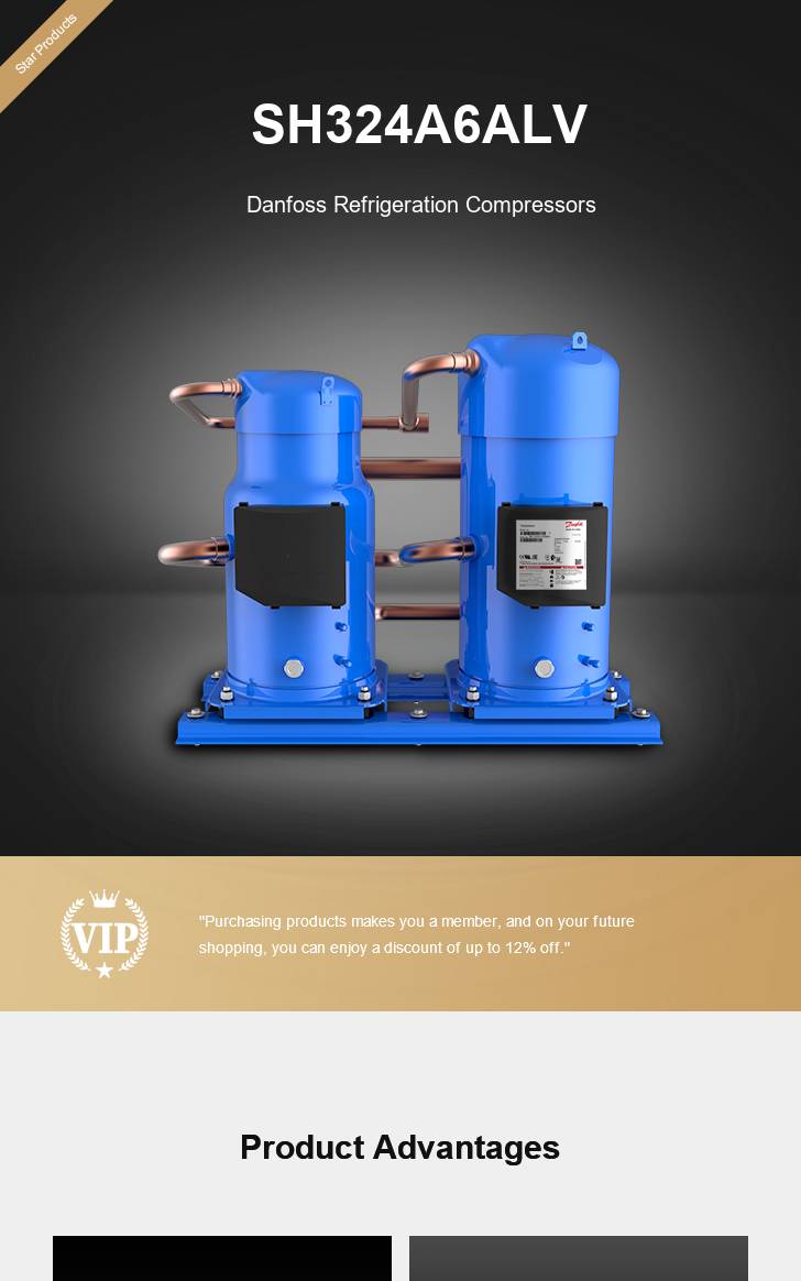 Danfoss Compressor SH324A6ALV, technical parameters pdf, structure diagram